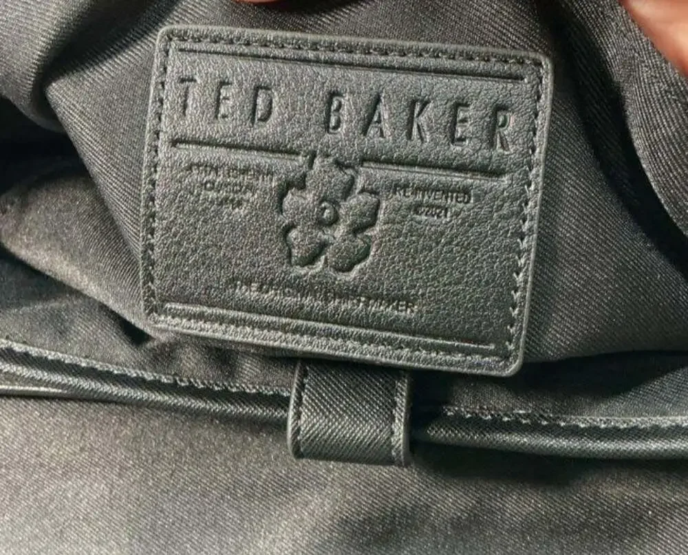 Ted Baker London Black House Check Messenger Bag Briefcase Satchel Buckle NWT